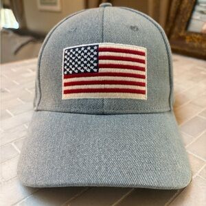 American Flag Denim Ball Cap Stars & Stripes Patriotic 4th Of July Hat Patriot